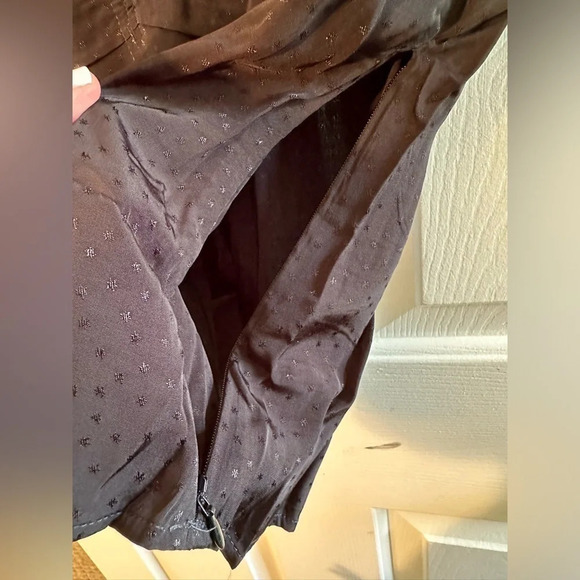 NWT MADEWELL Ruth Floral Jacquard Top Size 4 TRUE BLACK Side Zip Nice Sleeves - Picture 9 of 14